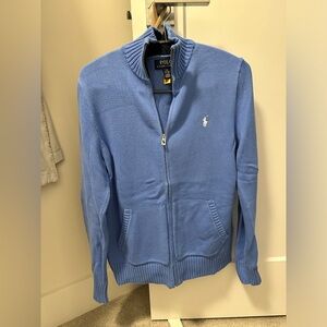 Polo Cotton Full-Zip Sweater